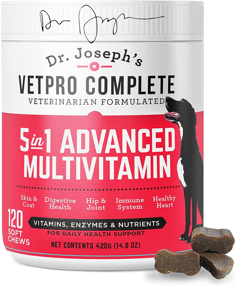 VetPro Dog Vitamins and Supplements - Pet Multivitamins with Probiotics, Glucosamine for Hip and Joint Health, Immune System Support, Allergy Meds - 5 in 1 Chewable Multivitamin for Puppy to Senior - BeesActive Australia