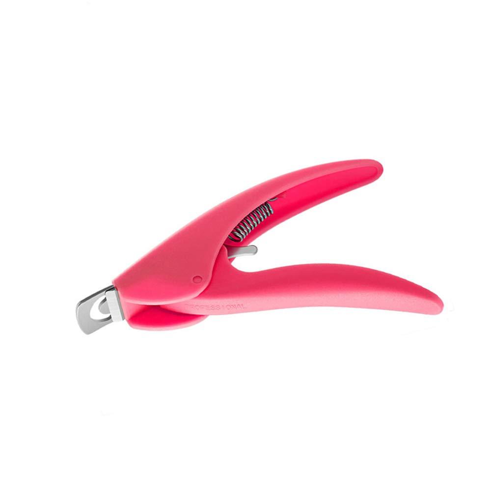 Rosmall Acrylic Artificial Gel UV False Nail Tip Clipper Cutter Trimmer Manicure Tool Plastic Lightweight Clipper Pink Style - BeesActive Australia