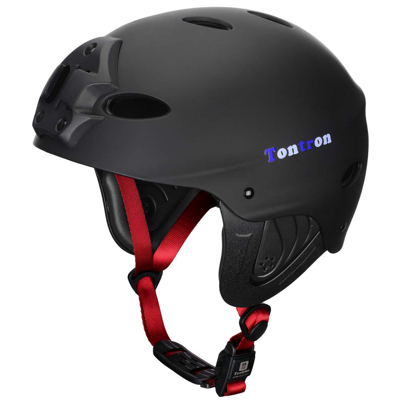 Tontron Adult Water Sports Helmet with Camera Mount Plate Matte GP_Black Medium - BeesActive Australia