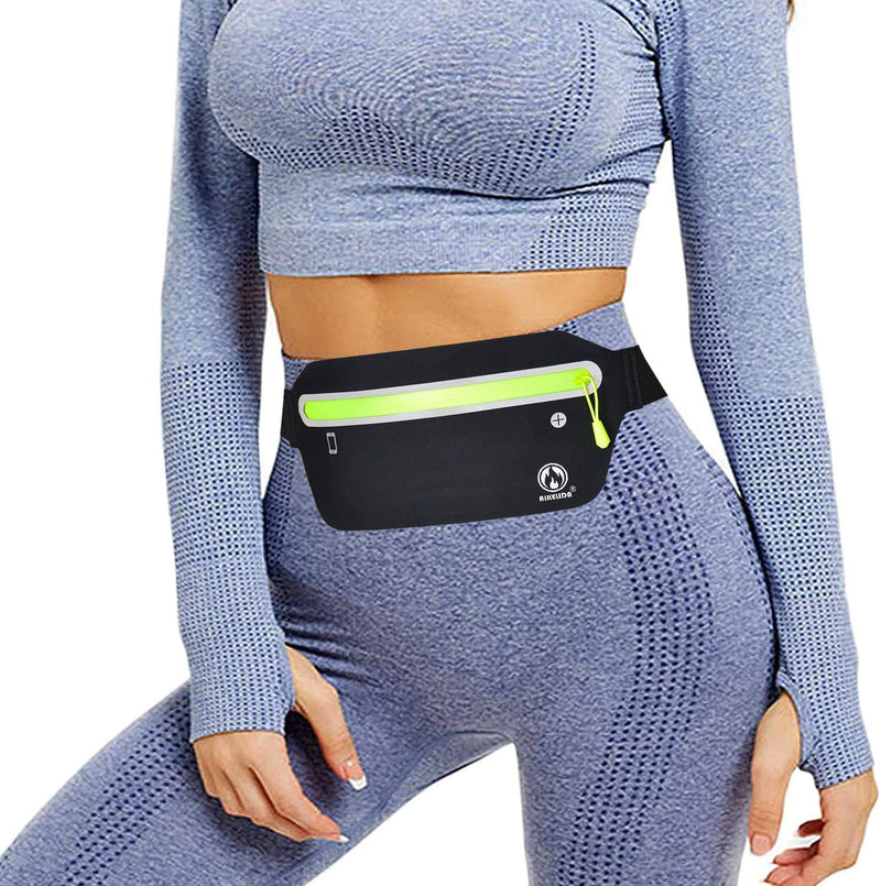 Fanny Pack for Women Men, Bounce Free Running Belt, Phone Holder for Running - Comfortable Workout Waist Bag Pack - Ultra Light Slim Runners Belt for Apple iPhone 11 Pro XR XS Max 8 Samsung - Black Black-2 - BeesActive Australia