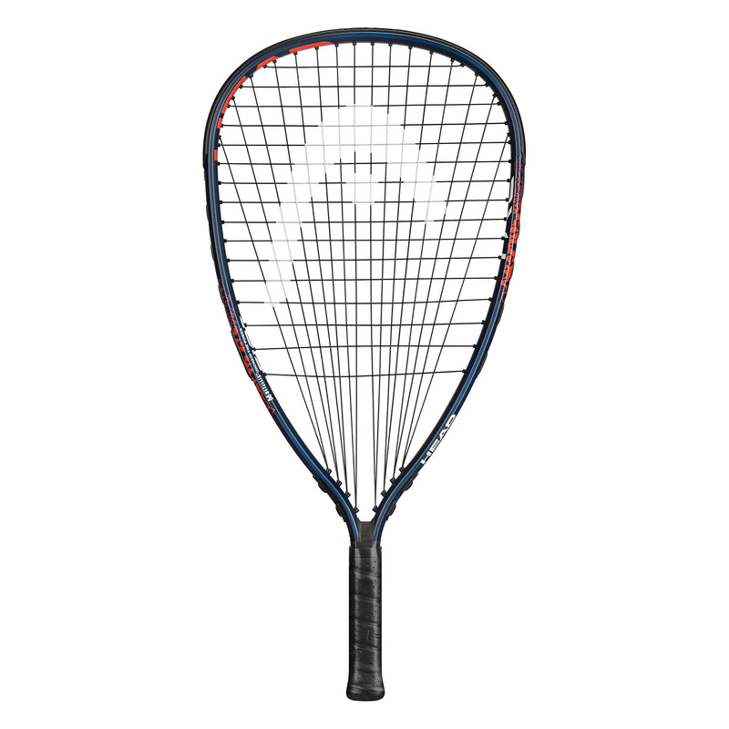 HEAD MX Fire 190 Beginners Racquetball Racket - Pre-Strung Head Light Balance Racquet Navy/Orange - BeesActive Australia