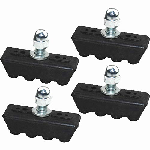 LKERLAN 2 Pairs (4 Pieces) Bike Cycle Bicycle Rubber Brake Pads No-Noise No-Skid, 40mm (Black) - BeesActive Australia