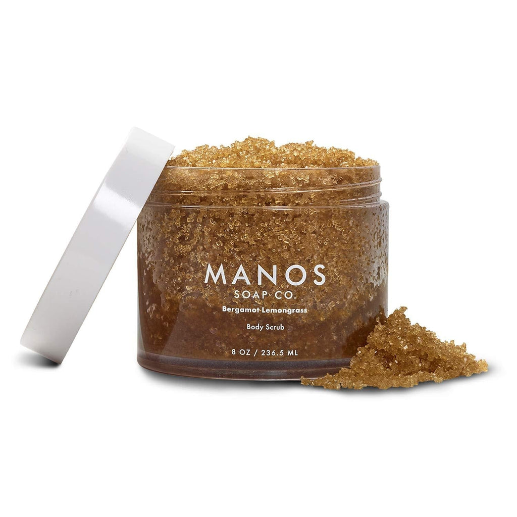 Bergamot Lemongrass Body Sugar Scrub for Women Exfoliation – Exfoliating & Moisturizing Face Scrub, Body Scrub, Foot Scrub by Manos Soap Co. – 8.00 oz Bergamot Lemongrass - BeesActive Australia