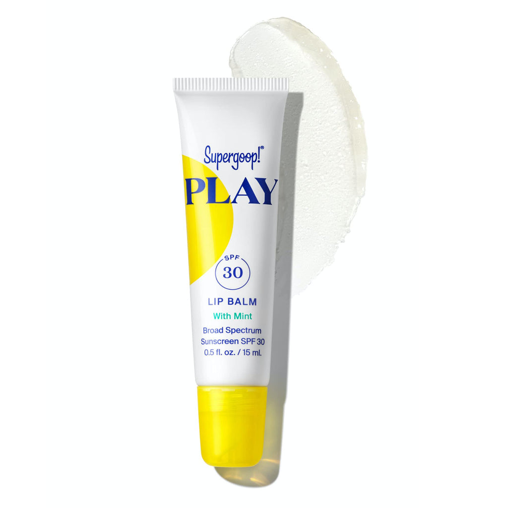Supergoop! PLAY Lip Balm SPF 30 with Mint, 0.5 fl oz - Reef Safe, Broad Spectrum SPF Lip Balm with Hydrating Honey, Shea Butter, & Sunflower Seed Oil - Clean ingredients - Great for Active Days - BeesActive Australia