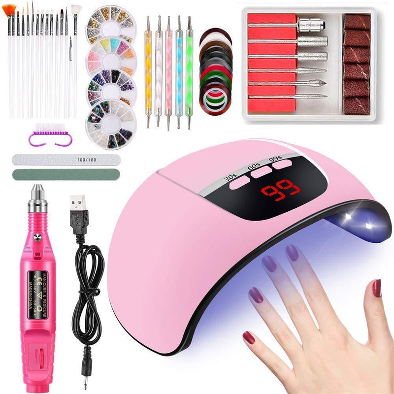 Gel Nail Polish Kit, 45W Nail Dryer Curing Lamp with Nail Art Tools, 3 Timer Setting, Base Nail Tools Decorations and Manicure Tools - BeesActive Australia