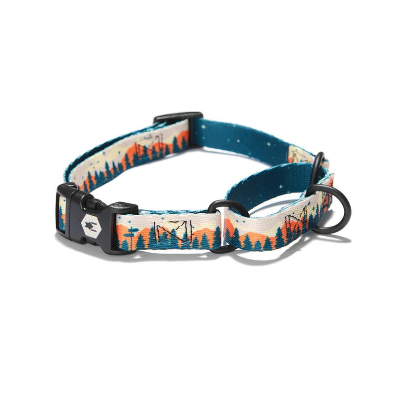 Wolfgang Man & Beast Premium Martingale Dog Collar for Small Medium Large Dogs, Made in USA Medium (1 Inch x 14-18 Inch) OverLand Print - BeesActive Australia