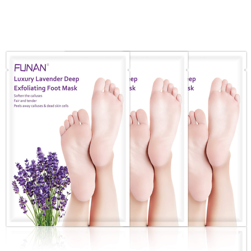 Foot Peel Mask 3 Pack, Peeling Away Calluses and Dead Skin Cell, Contain Lavender Essence, Exfoliating Foot Mask and Makes Your Feet Baby Soft (3 pcs) - BeesActive Australia