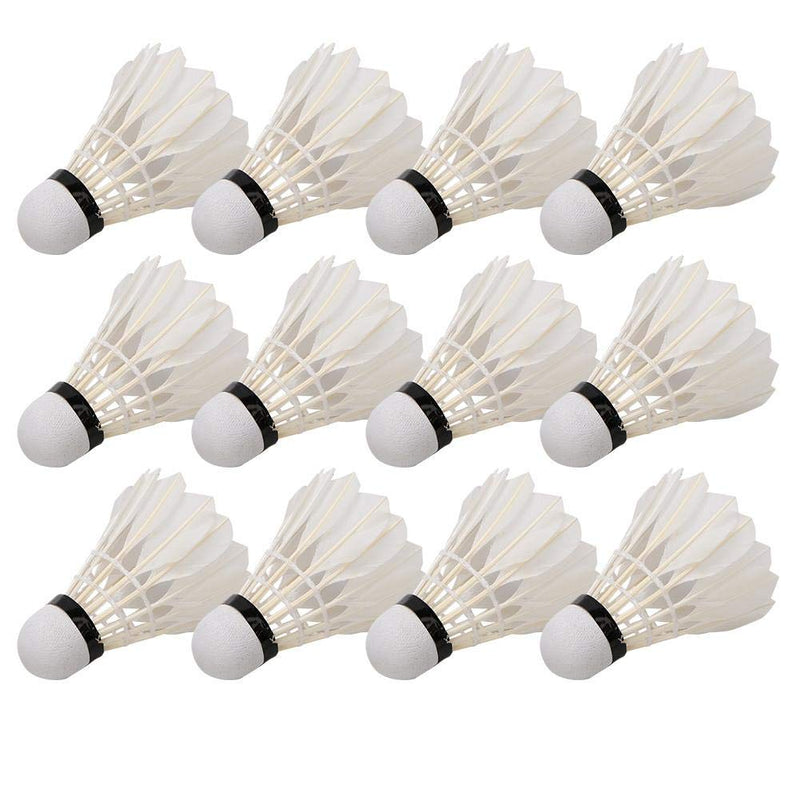 Tbest 12PCS Badminton Balls, Duck Feather Badminton Shuttlecocks Outdoor Indoor Sports Practice Training Balls - BeesActive Australia