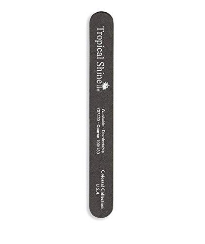 Tropical Shine Nail File Colossal Black File 100/180 (Coarse/Medium) 8 1/2 in x 1 in Large Size (707333) - BeesActive Australia