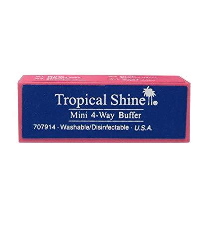 Tropical Shine Nail File 4-Way Buffer Mini-Block (Medium/Fine - Smooth/Shine) Block Size: - 1" x 1" x 3" (707914) - BeesActive Australia