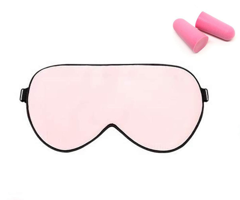 100% Natural Silk Sleep Mask, Super-Smooth & Soft Eye Mask with Adjustable Strap, Blindfold, Perfect Blocks Light(Pink) - BeesActive Australia