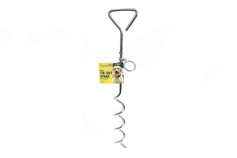 Roscoe's Pet Products Steel Spiral Tie Out Stake for Dogs. Multiple Sizes Available. 8mm, 16 inch - BeesActive Australia