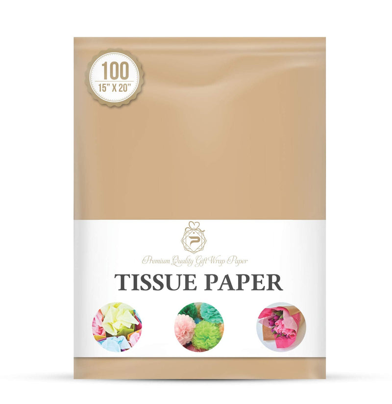 Desert Tan Gift Wrapping Tissue Paper for Gift Packaging, Floral, Birthday, Christmas, Halloween, DIY Crafts and More 15" X 20" 100 Sheets - BeesActive Australia