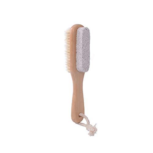 Natural Pumice Stone Combo foot Brush, Body Exfoliating Double Side Soft Bristle Wood Brush, Suitable for SPA Callus Remover, Dry Skin Elbow, Hand or Foot Care - BeesActive Australia