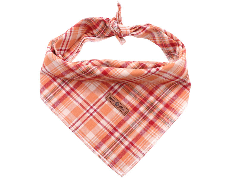 Lionet Paws Dog Bandana Washable Cotton Handkerchief Scarf Triangle Bandana for Small Medium Large Dogs Large (Pack of 1) Orange - BeesActive Australia