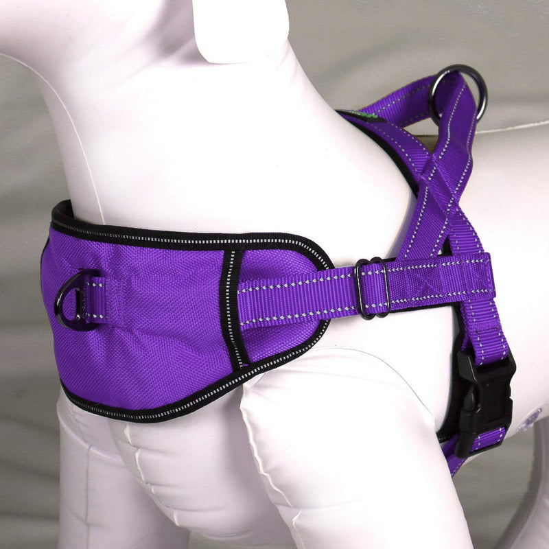 Max and Neo Passport Reflective Dog Harness - We Donate a Harness to a Dog Rescue for Every Harness Sold MEDIUM (19"-24.5" CHEST GIRTH) PURPLE - BeesActive Australia
