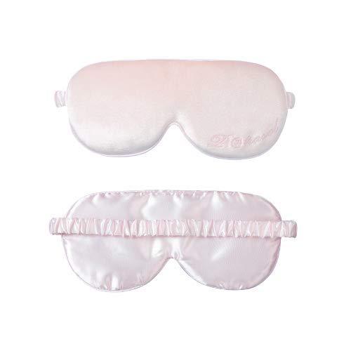 Gsultron Eye Mask for Sleeping 100% Light Block Velvet Four Colors for Women Adjustable Strap Easy-to-Adjust Headband for Head Relief (Pink) Pink - BeesActive Australia