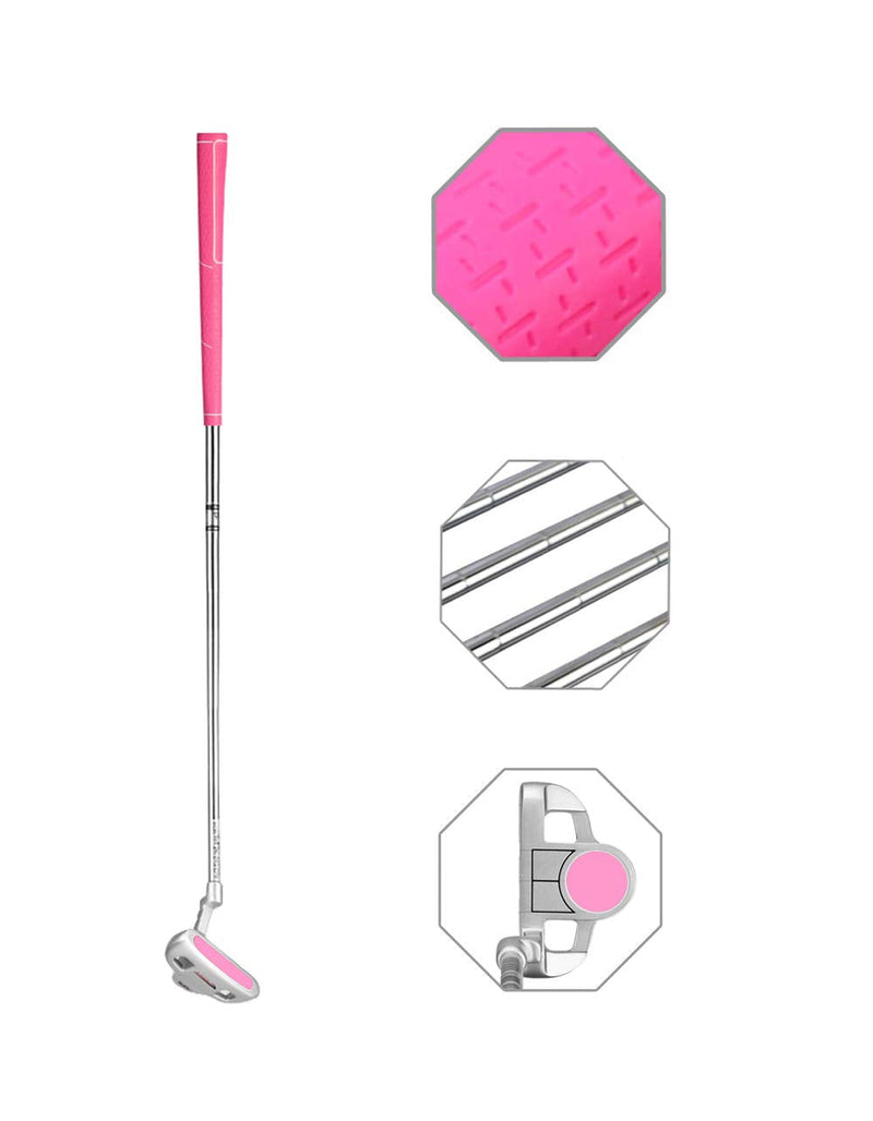 Junior Golf Putter Stainless Steel Kids Putter Right Handed 3 Sizes to Choose Freely for Kids Ages 3-5 6-8 9-12 Pink Head+Pink Grip 27inch,Age 6-8 - BeesActive Australia