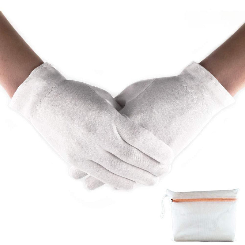 10 Pairs White Cotton Gloves For Dry hands,Moisturizing, Sleeping, Spa, Overnight,Dry Skin Gloves - BeesActive Australia