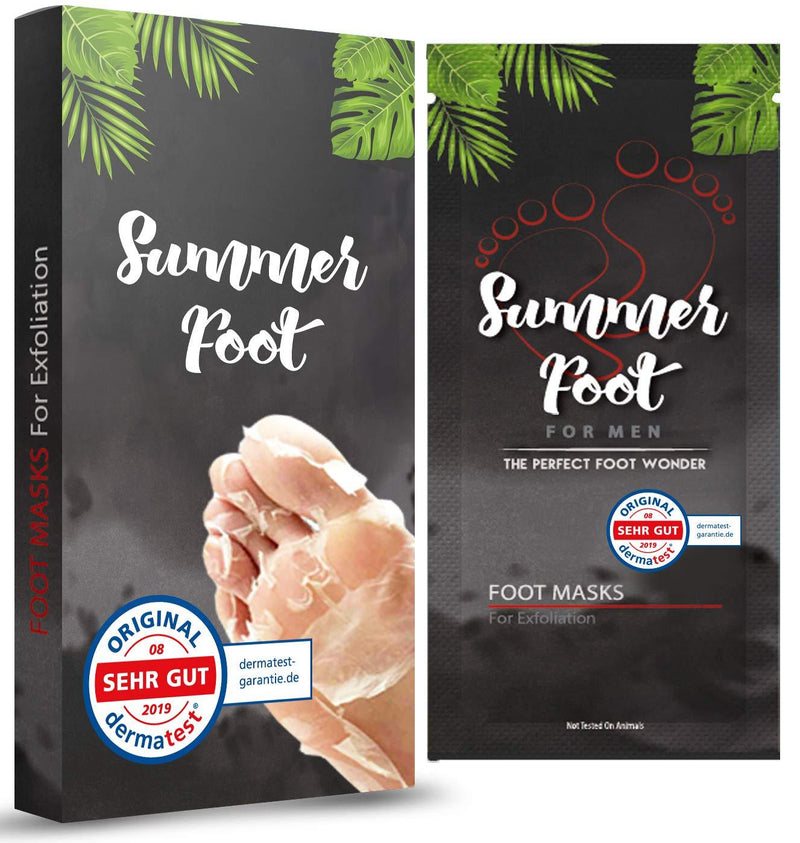 Summer Foot Premium Foot Mask for Men | Exfoliating Foot Peel & Callus Remover for Feet - Repair rough heels with 1 pair with one-time treatment Baby Soft Feet 1 Pack - BeesActive Australia