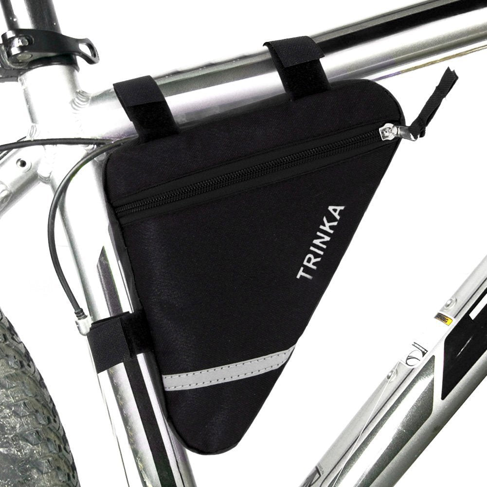 MOOCY Sport Bicycle Bike Storage Bag Triangle Saddle Frame Pouch for Cycling Black - BeesActive Australia