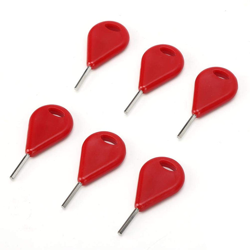 Vbest life Pack of 6 Surfboard Fin Key, Metal Hex Key Surf Fin Key Spare Replacement Surfing Boar Accessory(red) - BeesActive Australia