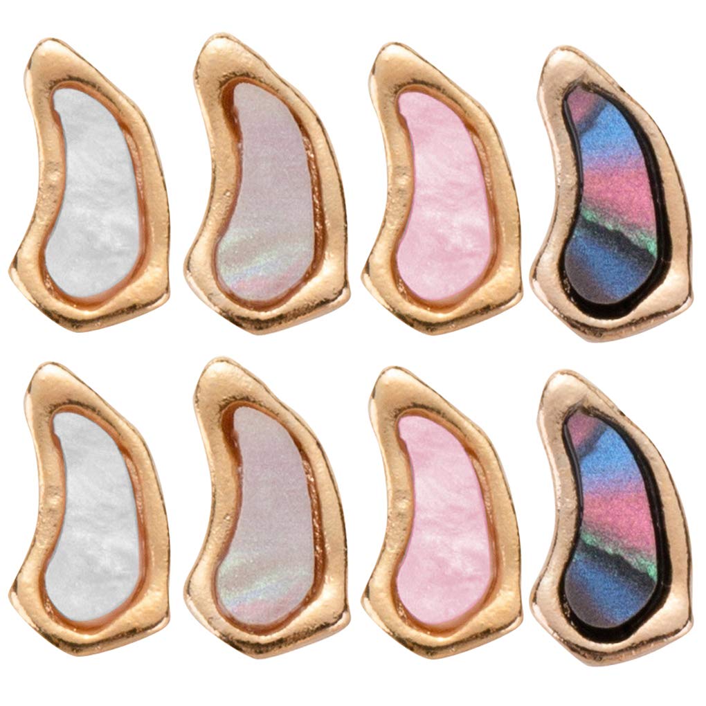 8 Pcs Shell Nail Charms Nail Jewelry and Decorations Flake Nail Alloy Pigment Nail Art Crafts - BeesActive Australia