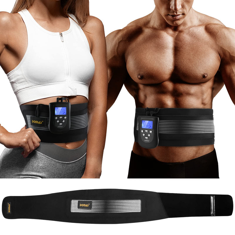 DOMAS Ab Belt Abdominal Muscle Toner- Abs Stimulator with 8 Modes Dual Channel Electronic Abs Stimulating Belt EMS Muscle Toning Belt for Men Women Training Device for Muscles Stomach Workout Massager 2022 Upgrade New Version - BeesActive Australia
