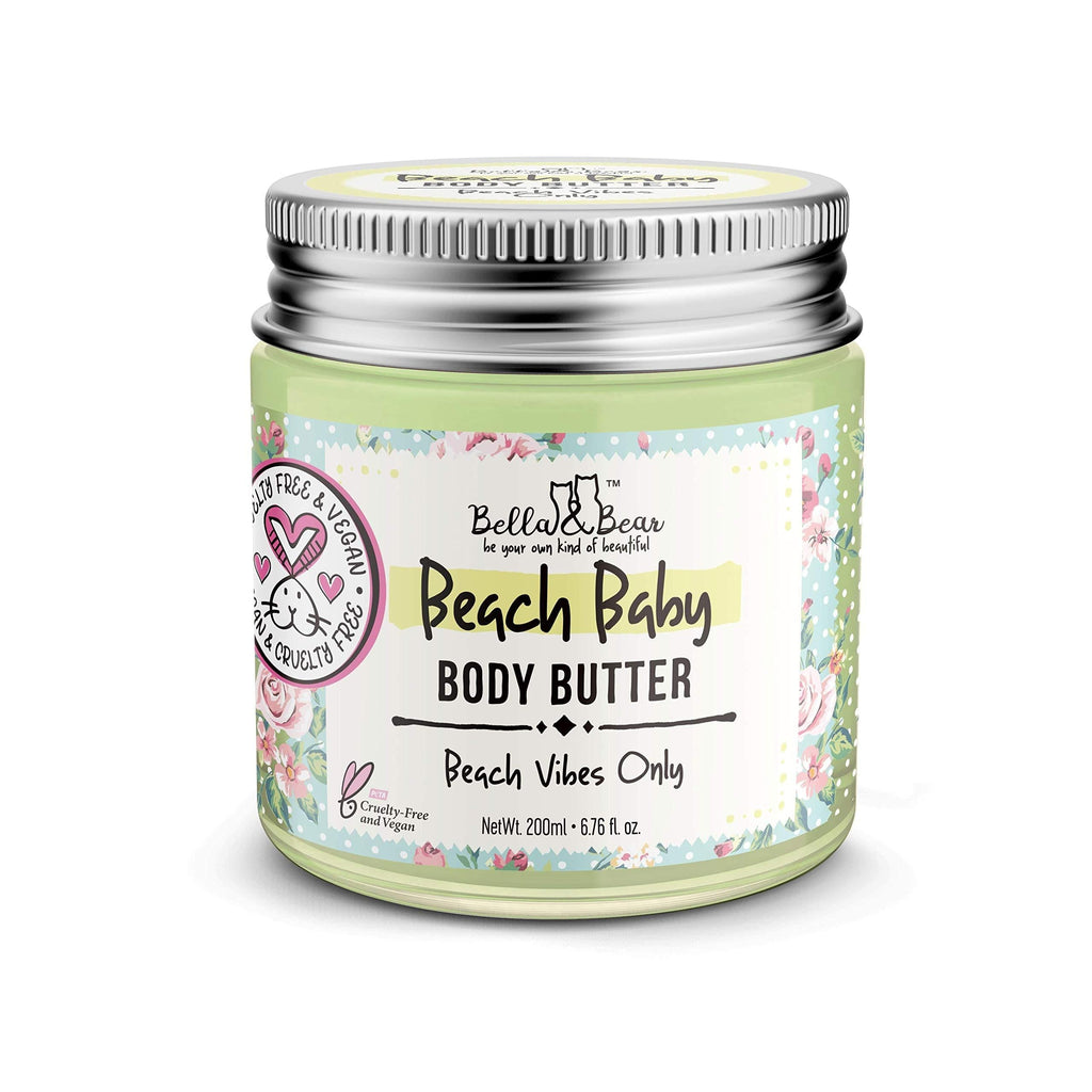 Bella and Bear Body Butter for Women - Shea Butter Body Cream 6.76 fl oz Beach Baby - BeesActive Australia