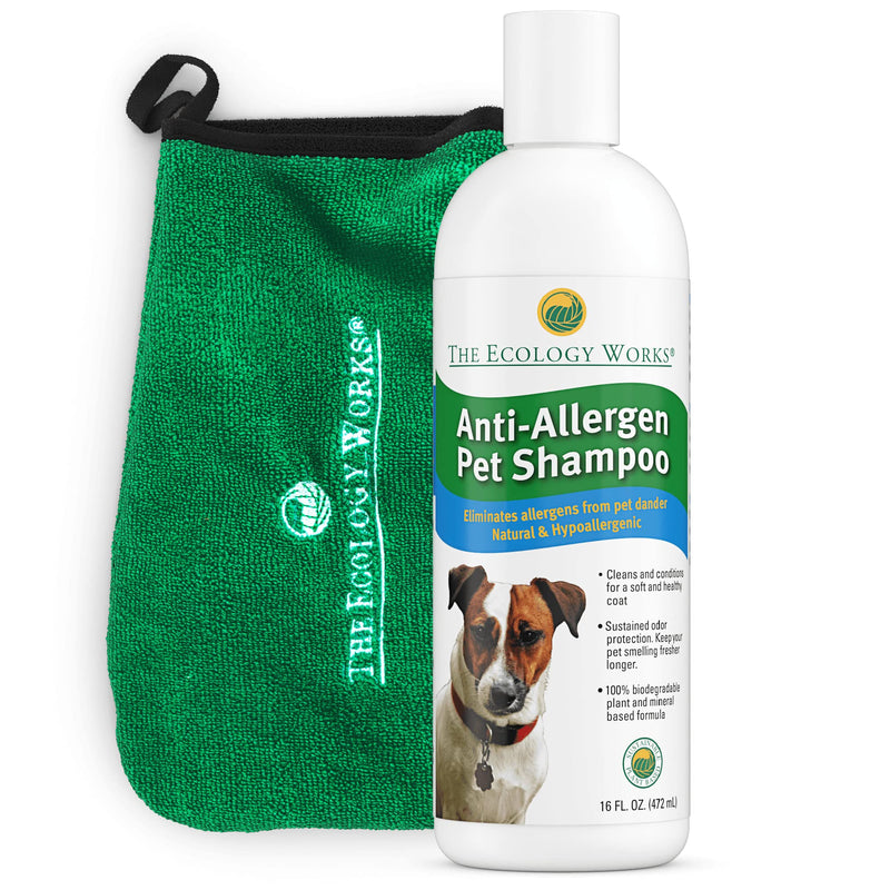 The Ecology Works Anti-Allergen Pet Shampoo 1-Pack + Mitt - BeesActive Australia