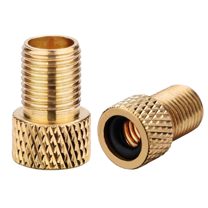 Bike Presta Valve Adapter Brass Material Bike Tire Inflatable Connector-Convert Presta to Schrader, French/UK to US-Bicycle Tire Inflate Adaptor Fit MTB, Mountain Bike, Road Bike, Bicycles (5 Pack) Grid Design - BeesActive Australia