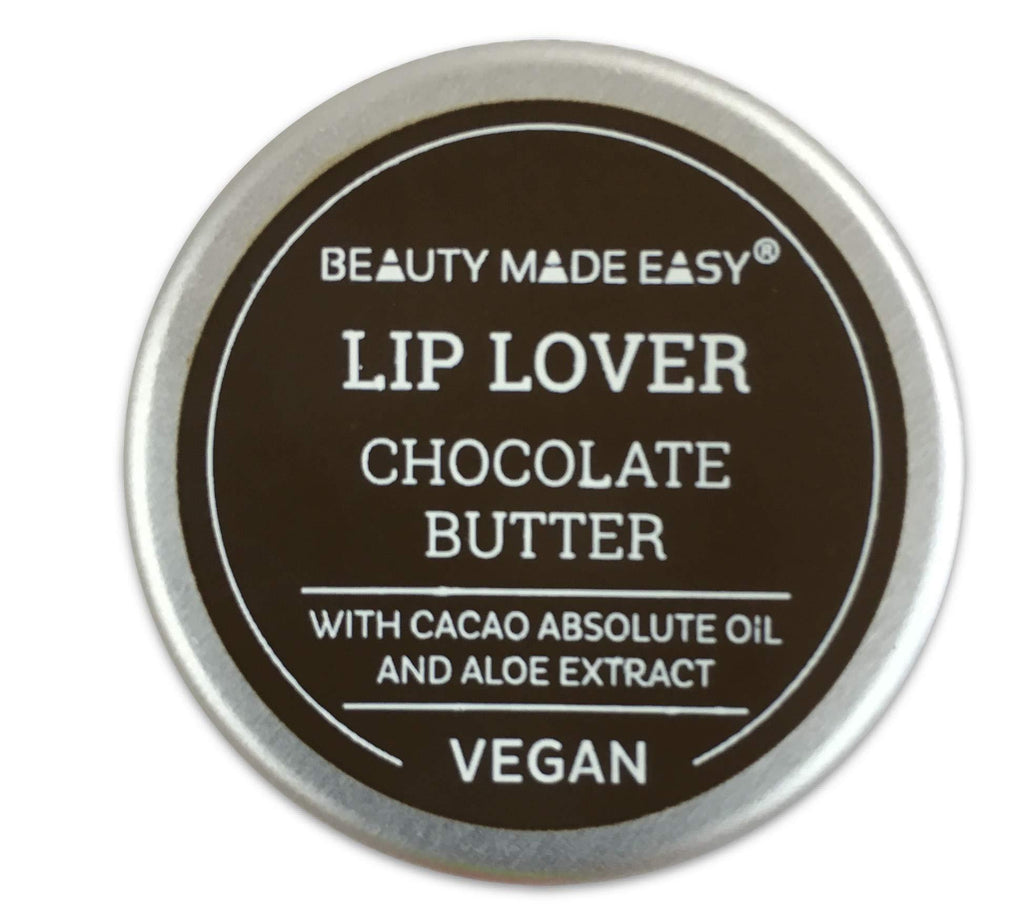 Beauty Made Easy Vegan Lip Lover CHOCOLATE BUTTER with Cacao Oil and Aloe Vera 10g Single Pack - BeesActive Australia