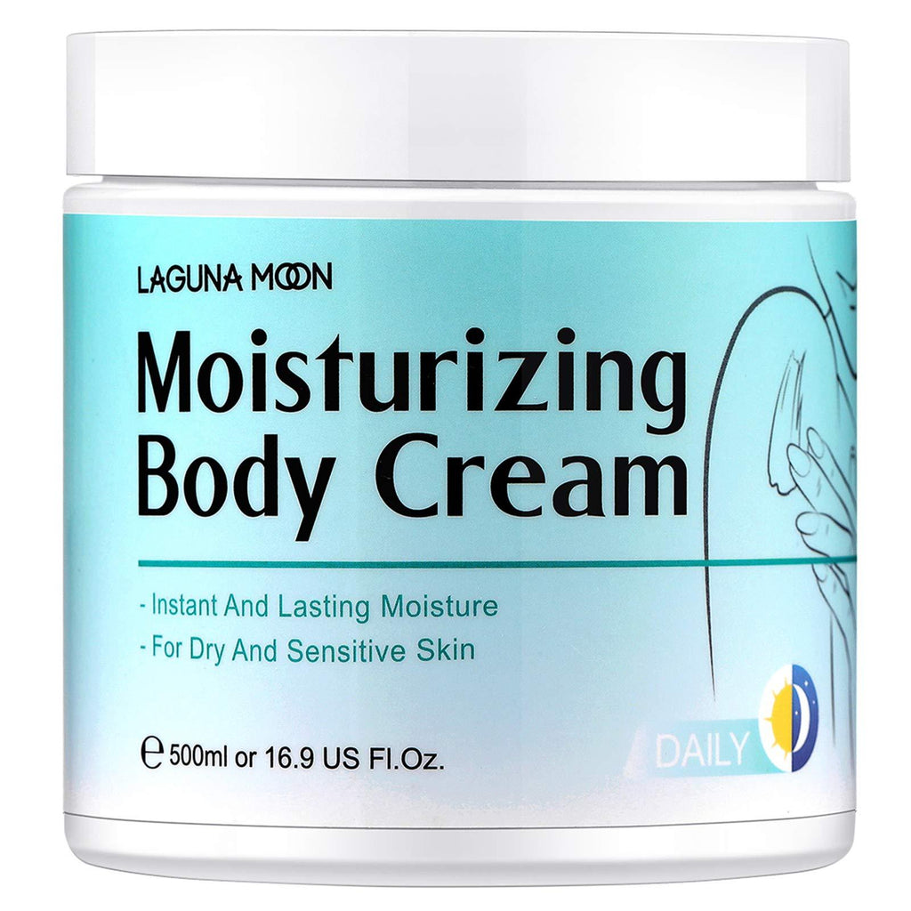 Body Cream for Skin Moisturize, Anti-aging, Instant Moisturize Body Butter with Hyaluronic Acid, Jojoba Oil, Shea Butter, Lagunamoon, 500ml/16.9 oz - BeesActive Australia