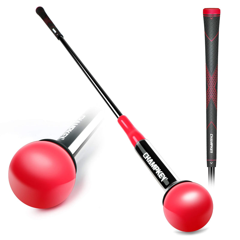 Champkey Golf Swing Trainer - Tempo & Flexibility Training Aids Warm-Up Stick Ideal for Golf Indoor & Outdoor Practice Red 40 Inches - BeesActive Australia