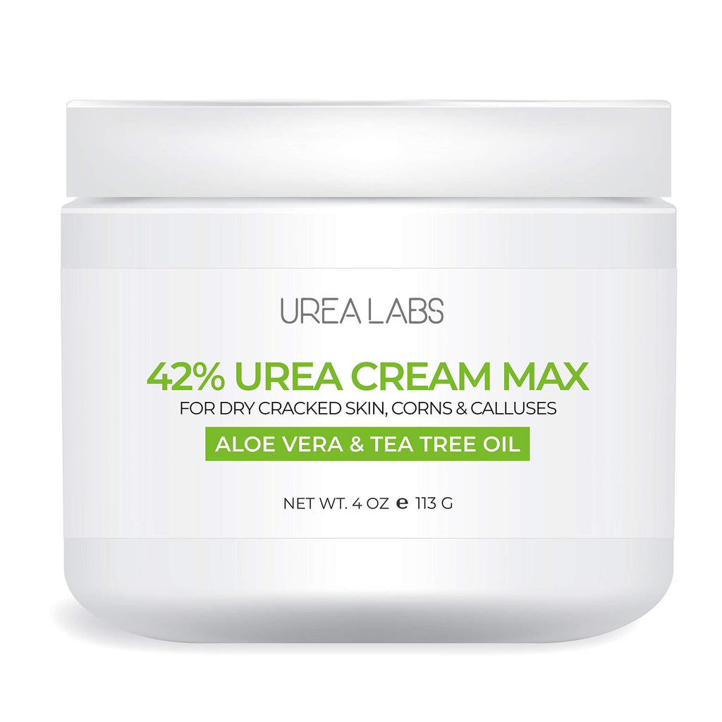 UREA LABS | 42% Urea Cream MAX w/ Aloe Vera & Tea Tree Oil, 4 Oz Highest Potency Foot Cream, Corn & Callus Remover. Moisturizes & Re-hydrates Rough, Cracked, Dead & Dry Skin on Feet, Elbows and Hands 1-pack - BeesActive Australia