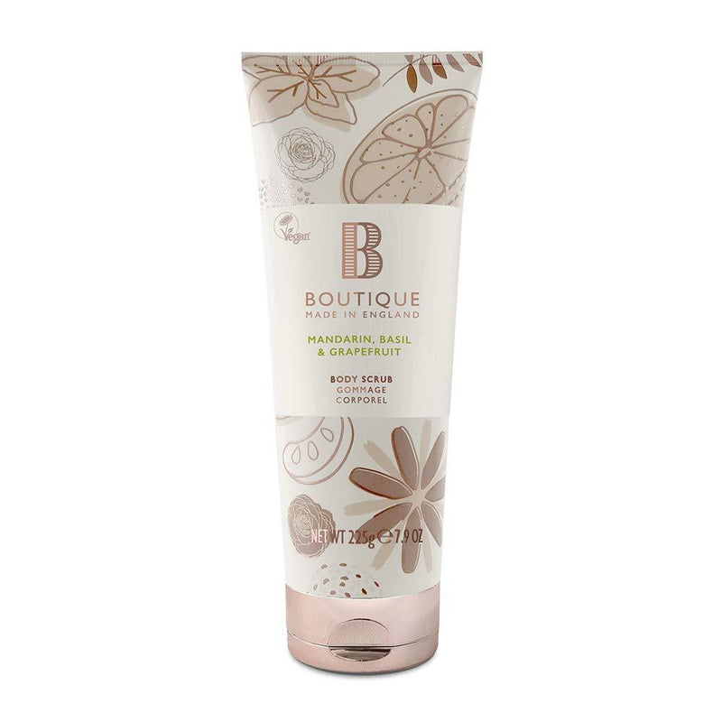 Boutique Mandarin, Basil & Grapefruit Vegan Body Scrub 1 x 225g - BeesActive Australia