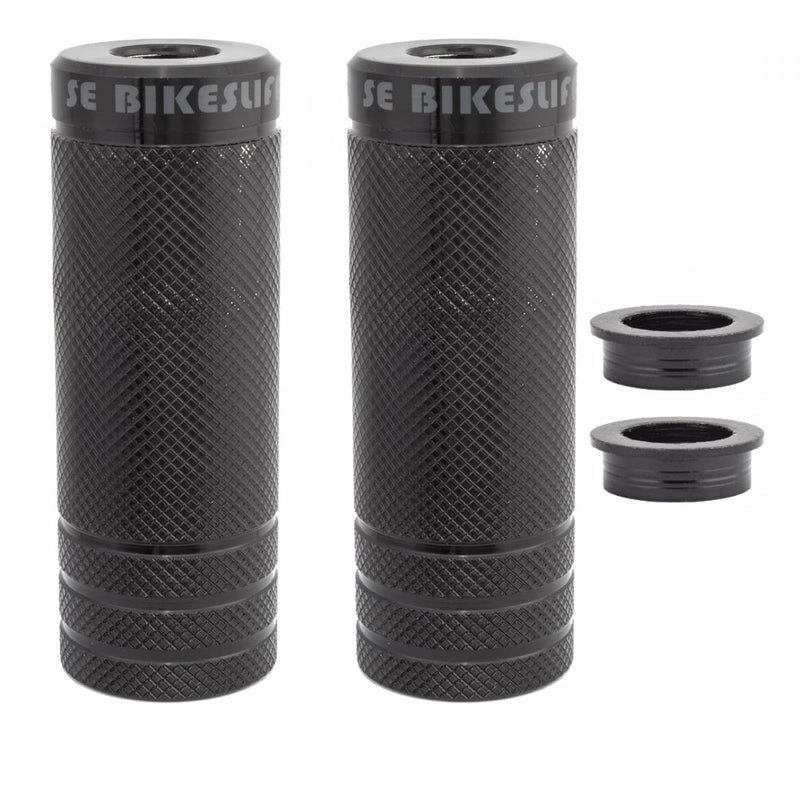 SE BIKES Axle Pegs Wheelie Pegs 35 X 98 3/8-14MM Black - BeesActive Australia