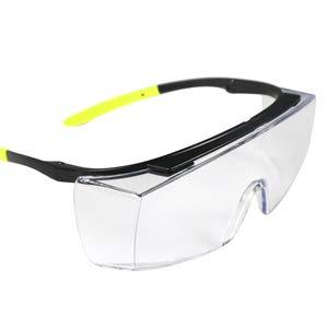 BHTOP Safety GlassesClear Anti-Fog Goggles Over-Spec Glasses Protective Eye Wear Industrial Approved Wide-Vision Yellow - BeesActive Australia