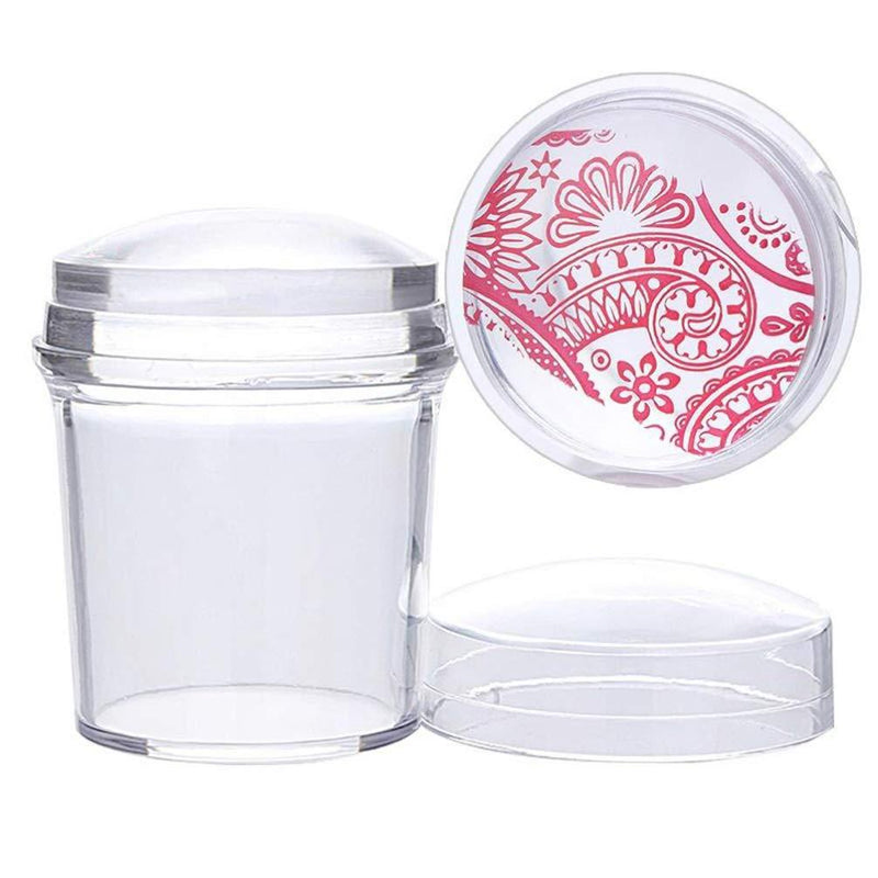 Mobestech Transparent Stamper Silicone Nail Art Stamper Clear Jelly Stamper Nail Stamping Tool for DIY Nail Art Tool - BeesActive Australia