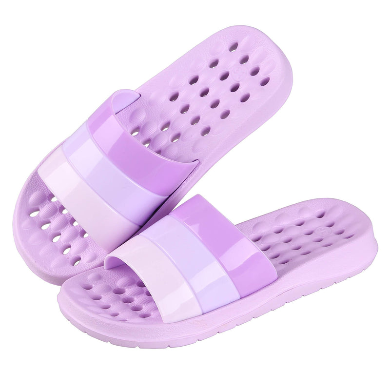 Shower Slipper, Quick Drying Non-Slip Slippers, Bathroom House and Pool Sandals, in-Door Slipper for Gym, Soft Sole 5-6 Women/4-5 Men Lanvender - BeesActive Australia