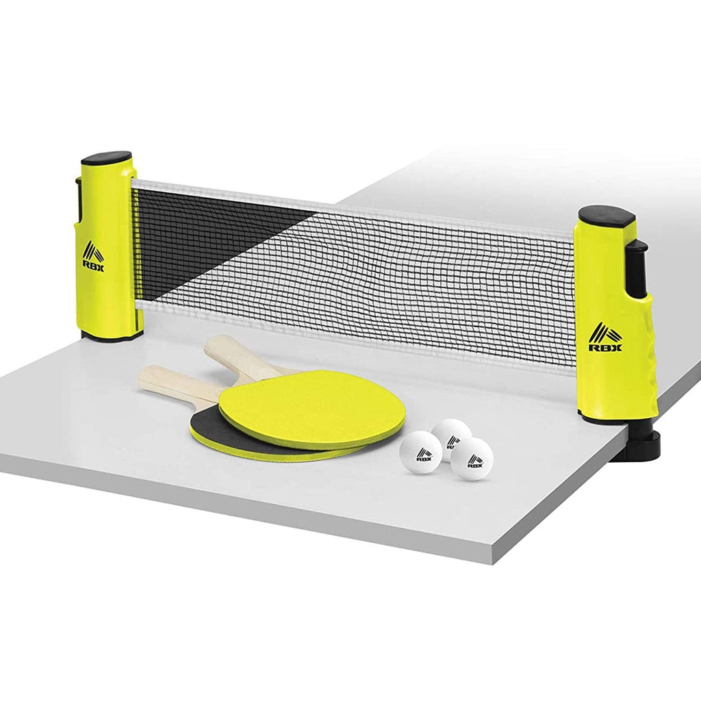RBX On-The-Go Ping Pong Travel Set with Telescopic Table Tennis Net, 2 Paddles, 3 Balls - BeesActive Australia