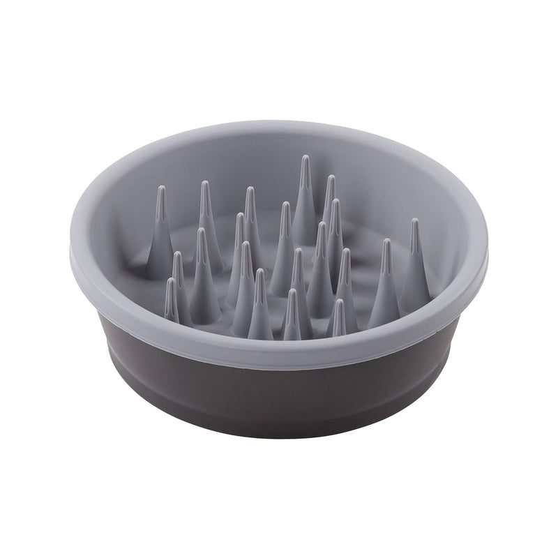 Dexas Slow Feeder Dog Bowl for Healthier Digestion, Teeth and Gums Gray 6 Cup Silicone Slow Feeder - BeesActive Australia