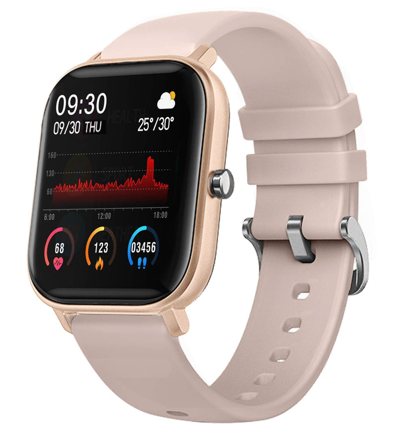 Fitness Tracker Blood Pressure Heart Rate Monitor Blood Oxygen Activity Pedometer Big Fitness Tracker Sleep Monitor for Women Men P8 rosegold - BeesActive Australia