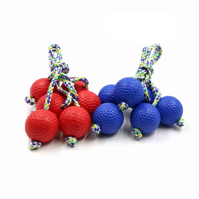 [AUSTRALIA] - Sports Festival Replacement Ladder Ball 6 Bolas for Lawn Yard Outdoor Toss Game, Red & Blue 