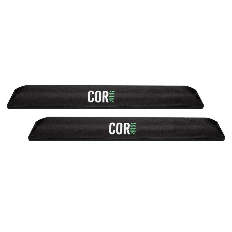 Aero Car Roof Rack Pads for Surfboard Kayak SUP Snowboard [Pair] 28" & 19" - for Large Aero Bars (19 Inch Black Small) 19 Inch Black Small - BeesActive Australia