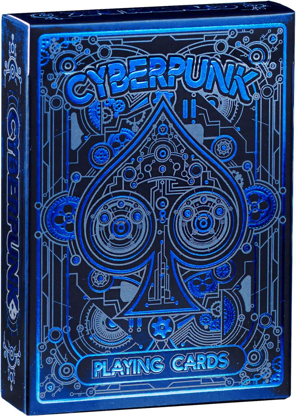 Cyberpunk Blue Playing Cards, Deck of Cards with Free Card Game eBook, Premium Card Deck, Cool Poker Cards, Unique Bright Colors for Kids & Adults, Card Decks Games, Standard Size - BeesActive Australia
