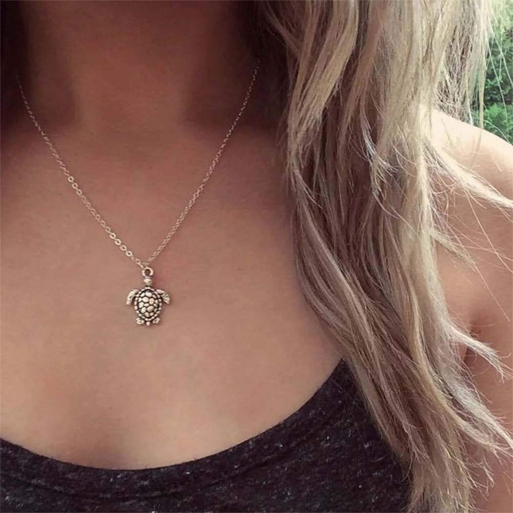 Funyrich Simple Tortoise Necklaces Chain Gold Pendant Necklace Chain Necklaces Jewelry for Women and Girls - BeesActive Australia