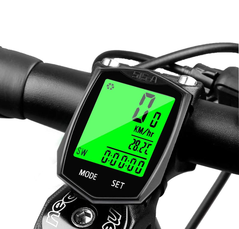 SEISSO Bike Computer Speedometer Wireless Waterproof Cycling Odometer, Smart Sensor, Auto Wake-up, Multi-Function Bicycle Speed Tracker with LCD Backlight Display - BeesActive Australia
