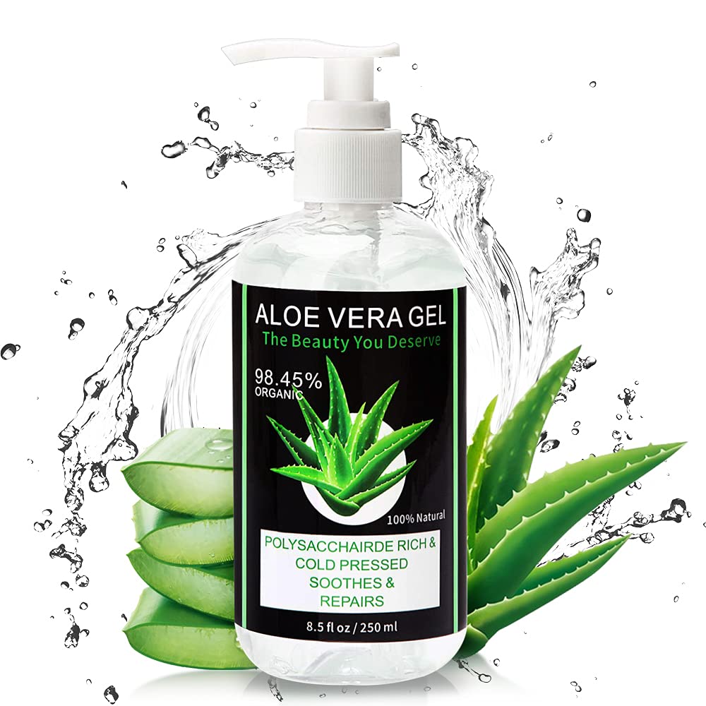 Ciencimy Aloe 98.45% Pure Moisturizing Organic Aloe Vera Gel for Body, Skin, Face, Hair, Daily Moisturizer, Aftershave Lotion, Sunburn Relief, Burn Care - 8.5 oz - BeesActive Australia