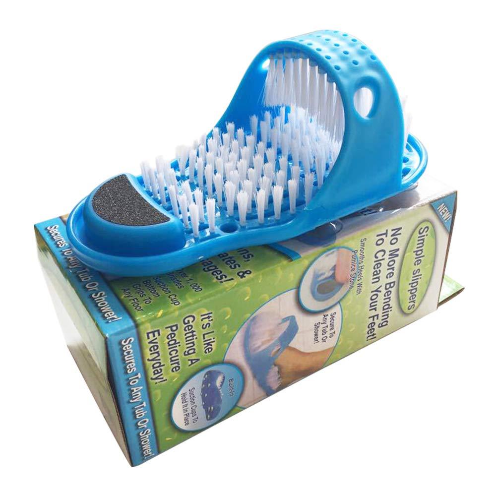 Magic Feet Cleaner,Feet Cleaning Brush,Foot Scrubber for Washer Shower Spa Massager Slippers, 1 Pc(Blue) - BeesActive Australia
